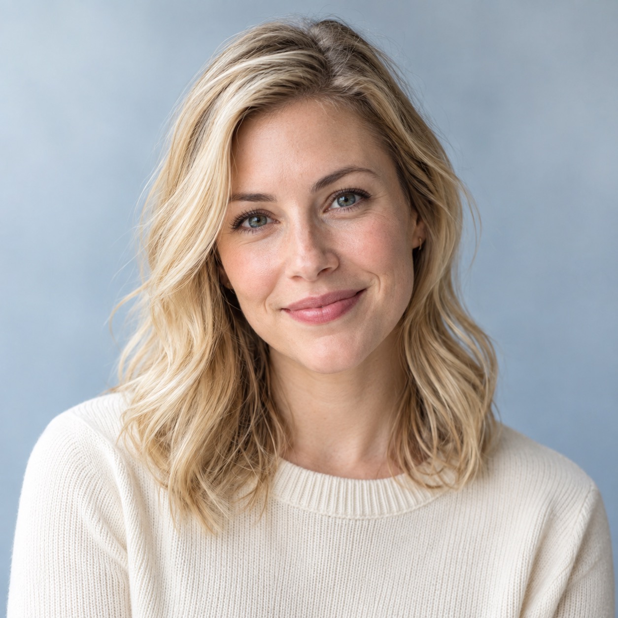 Portrait of Lena Hartwell, a young adult woman with blonde hair
